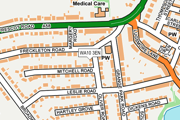 WA10 3EN map - OS OpenMap – Local (Ordnance Survey) WA10 3EN map - OS OpenMap – Local (Ordnance Survey)