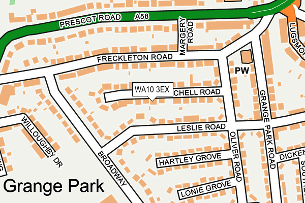 WA10 3EX map - OS OpenMap – Local (Ordnance Survey) WA10 3EX map - OS OpenMap – Local (Ordnance Survey)