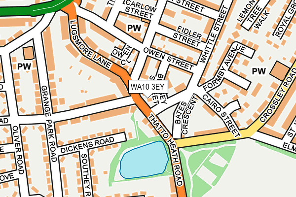 WA10 3EY map - OS OpenMap – Local (Ordnance Survey) WA10 3EY map - OS OpenMap – Local (Ordnance Survey)