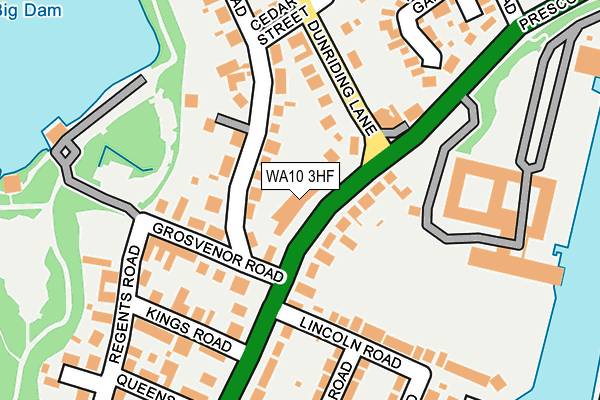 WA10 3HF map - OS OpenMap – Local (Ordnance Survey) WA10 3HF map - OS OpenMap – Local (Ordnance Survey)