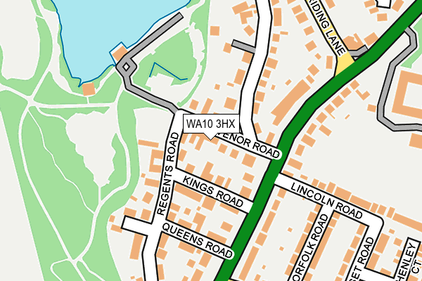 WA10 3HX map - OS OpenMap – Local (Ordnance Survey)