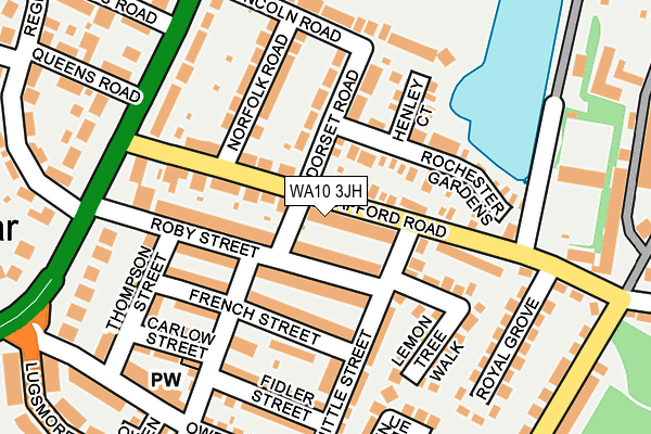 WA10 3JH map - OS OpenMap – Local (Ordnance Survey) WA10 3JH map - OS OpenMap – Local (Ordnance Survey)