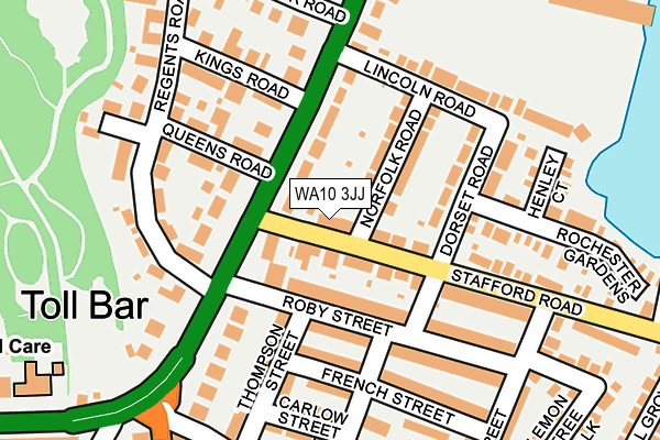 WA10 3JJ map - OS OpenMap – Local (Ordnance Survey) WA10 3JJ map - OS OpenMap – Local (Ordnance Survey)