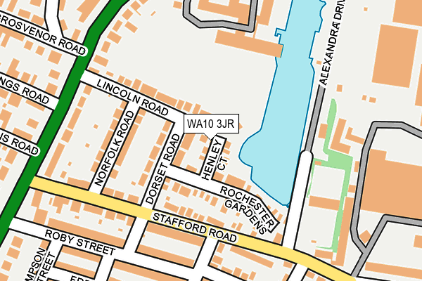 WA10 3JR map - OS OpenMap – Local (Ordnance Survey) WA10 3JR map - OS OpenMap – Local (Ordnance Survey)