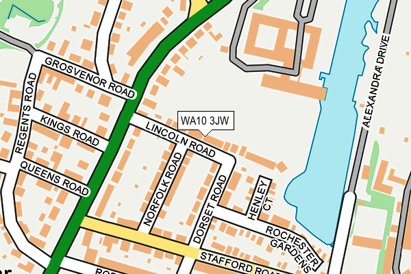 WA10 3JW map - OS OpenMap – Local (Ordnance Survey) WA10 3JW map - OS OpenMap – Local (Ordnance Survey)