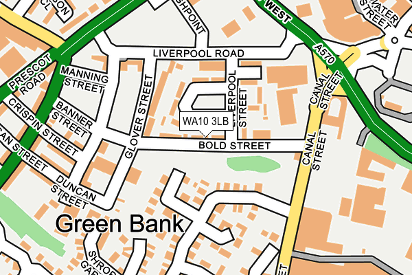 WA10 3LB map - OS OpenMap – Local (Ordnance Survey) WA10 3LB map - OS OpenMap – Local (Ordnance Survey)