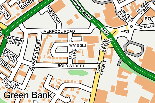 WA10 3LJ map - OS OpenMap – Local (Ordnance Survey) WA10 3LJ map - OS OpenMap – Local (Ordnance Survey)