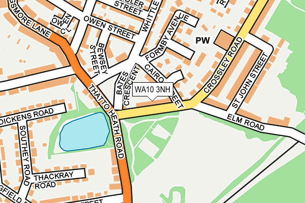 WA10 3NH map - OS OpenMap – Local (Ordnance Survey) WA10 3NH map - OS OpenMap – Local (Ordnance Survey)
