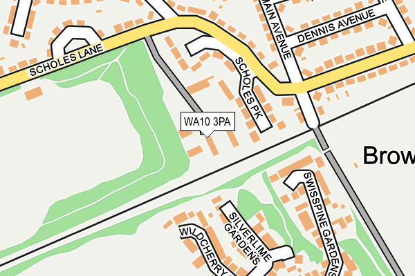 WA10 3PA map - OS OpenMap – Local (Ordnance Survey) WA10 3PA map - OS OpenMap – Local (Ordnance Survey)