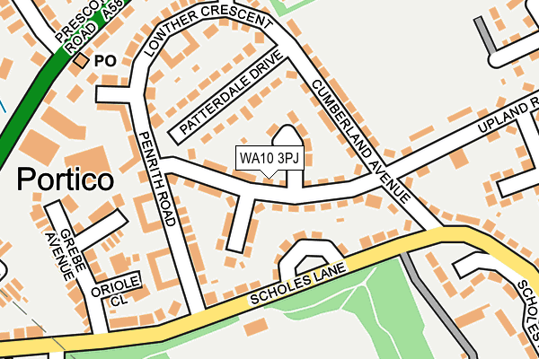WA10 3PJ map - OS OpenMap – Local (Ordnance Survey) WA10 3PJ map - OS OpenMap – Local (Ordnance Survey)