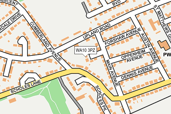 WA10 3PZ map - OS OpenMap – Local (Ordnance Survey) WA10 3PZ map - OS OpenMap – Local (Ordnance Survey)