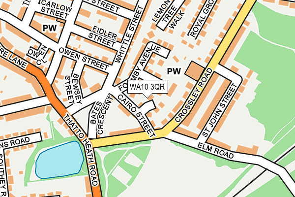 WA10 3QR map - OS OpenMap – Local (Ordnance Survey) WA10 3QR map - OS OpenMap – Local (Ordnance Survey)