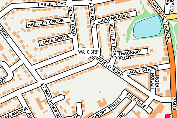 WA10 3RP map - OS OpenMap – Local (Ordnance Survey) WA10 3RP map - OS OpenMap – Local (Ordnance Survey)