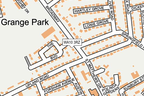 WA10 3RZ map - OS OpenMap – Local (Ordnance Survey) WA10 3RZ map - OS OpenMap – Local (Ordnance Survey)
