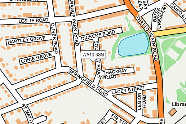 WA10 3SN map - OS OpenMap – Local (Ordnance Survey) WA10 3SN map - OS OpenMap – Local (Ordnance Survey)