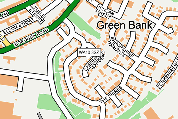 WA10 3SZ map - OS OpenMap – Local (Ordnance Survey) WA10 3SZ map - OS OpenMap – Local (Ordnance Survey)