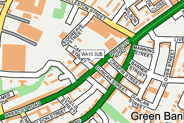 WA10 3UB map - OS OpenMap – Local (Ordnance Survey) WA10 3UB map - OS OpenMap – Local (Ordnance Survey)