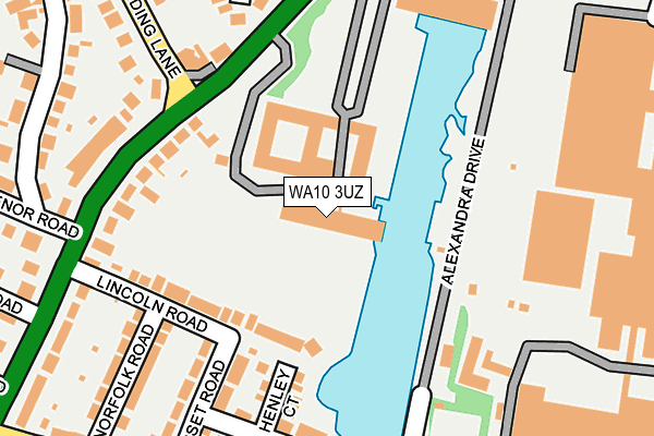 WA10 3UZ map - OS OpenMap – Local (Ordnance Survey) WA10 3UZ map - OS OpenMap – Local (Ordnance Survey)