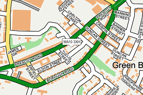 WA10 3XH map - OS OpenMap – Local (Ordnance Survey) WA10 3XH map - OS OpenMap – Local (Ordnance Survey)