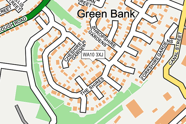 WA10 3XJ map - OS OpenMap – Local (Ordnance Survey) WA10 3XJ map - OS OpenMap – Local (Ordnance Survey)