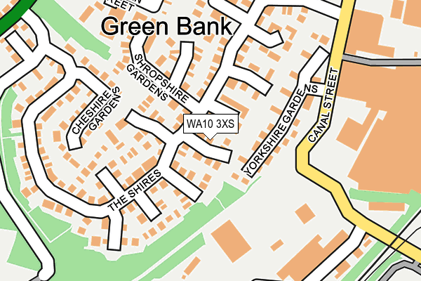 WA10 3XS map - OS OpenMap – Local (Ordnance Survey) WA10 3XS map - OS OpenMap – Local (Ordnance Survey)