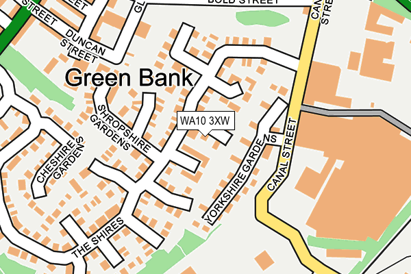 WA10 3XW map - OS OpenMap – Local (Ordnance Survey) WA10 3XW map - OS OpenMap – Local (Ordnance Survey)
