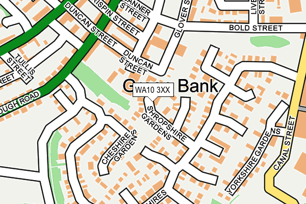 WA10 3XX map - OS OpenMap – Local (Ordnance Survey) WA10 3XX map - OS OpenMap – Local (Ordnance Survey)