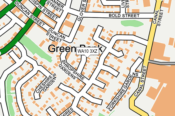 WA10 3XZ map - OS OpenMap – Local (Ordnance Survey) WA10 3XZ map - OS OpenMap – Local (Ordnance Survey)