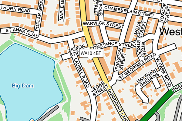 WA10 4BT map - OS OpenMap – Local (Ordnance Survey) WA10 4BT map - OS OpenMap – Local (Ordnance Survey)