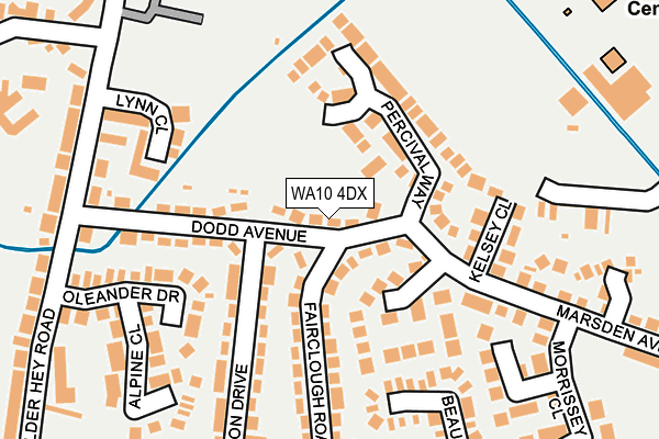 WA10 4DX map - OS OpenMap – Local (Ordnance Survey) WA10 4DX map - OS OpenMap – Local (Ordnance Survey)