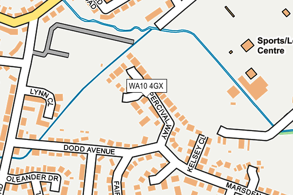 WA10 4GX map - OS OpenMap – Local (Ordnance Survey) WA10 4GX map - OS OpenMap – Local (Ordnance Survey)