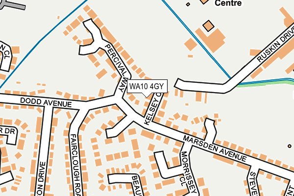 WA10 4GY map - OS OpenMap – Local (Ordnance Survey) WA10 4GY map - OS OpenMap – Local (Ordnance Survey)