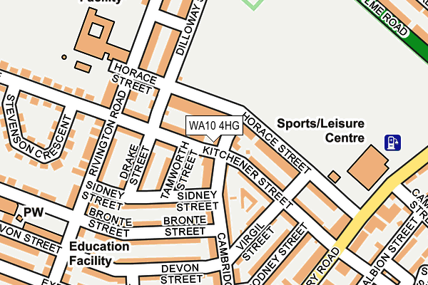 WA10 4HG map - OS OpenMap – Local (Ordnance Survey) WA10 4HG map - OS OpenMap – Local (Ordnance Survey)