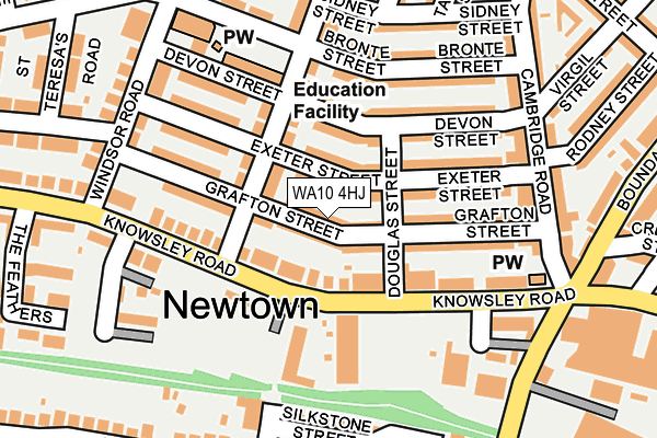 WA10 4HJ map - OS OpenMap – Local (Ordnance Survey) WA10 4HJ map - OS OpenMap – Local (Ordnance Survey)