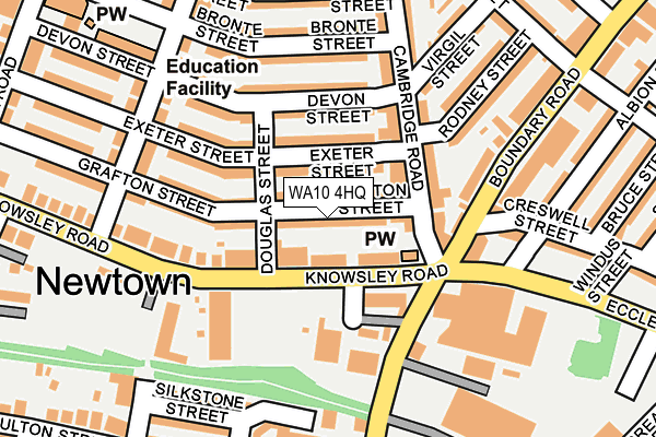 WA10 4HQ map - OS OpenMap – Local (Ordnance Survey) WA10 4HQ map - OS OpenMap – Local (Ordnance Survey)