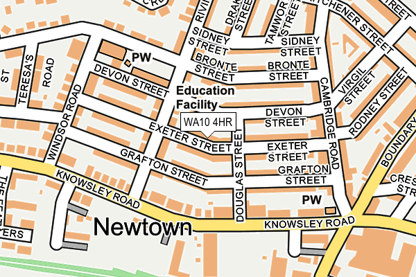 WA10 4HR map - OS OpenMap – Local (Ordnance Survey) WA10 4HR map - OS OpenMap – Local (Ordnance Survey)