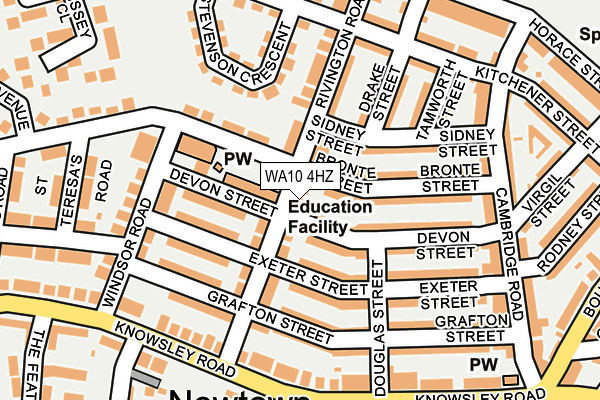WA10 4HZ map - OS OpenMap – Local (Ordnance Survey) WA10 4HZ map - OS OpenMap – Local (Ordnance Survey)