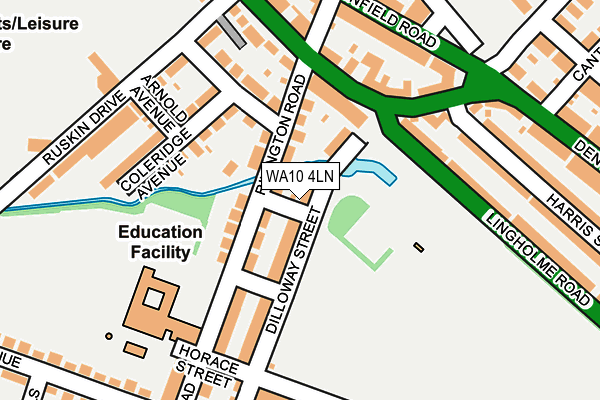 WA10 4LN map - OS OpenMap – Local (Ordnance Survey) WA10 4LN map - OS OpenMap – Local (Ordnance Survey)