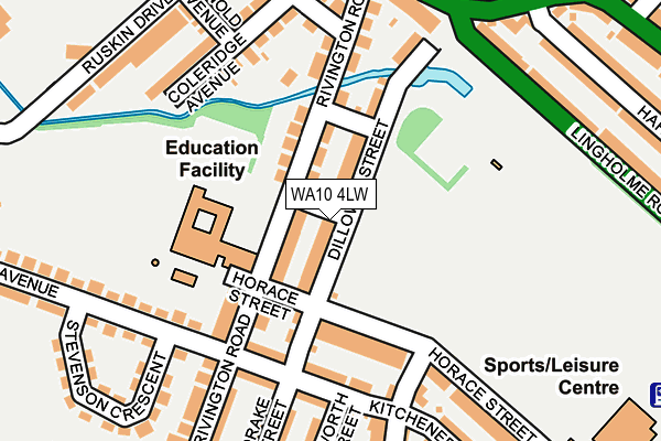 WA10 4LW map - OS OpenMap – Local (Ordnance Survey) WA10 4LW map - OS OpenMap – Local (Ordnance Survey)