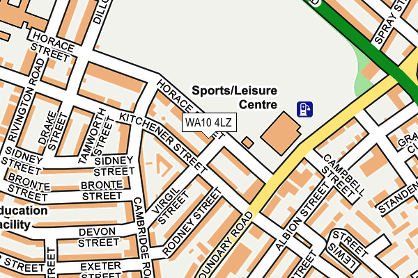 WA10 4LZ map - OS OpenMap – Local (Ordnance Survey) WA10 4LZ map - OS OpenMap – Local (Ordnance Survey)