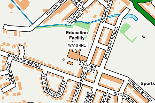 WA10 4NQ map - OS OpenMap – Local (Ordnance Survey) WA10 4NQ map - OS OpenMap – Local (Ordnance Survey)