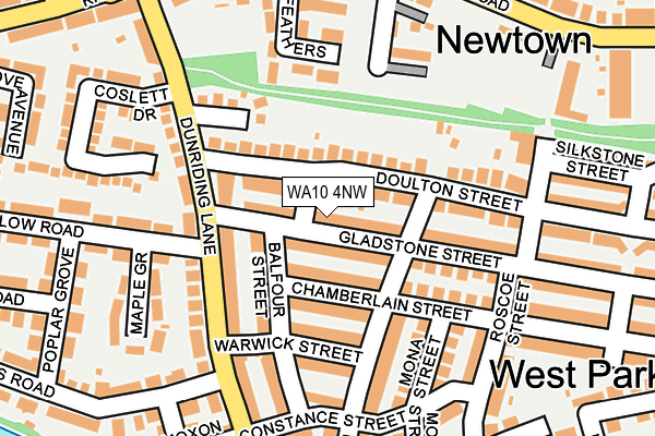 WA10 4NW map - OS OpenMap – Local (Ordnance Survey) WA10 4NW map - OS OpenMap – Local (Ordnance Survey)