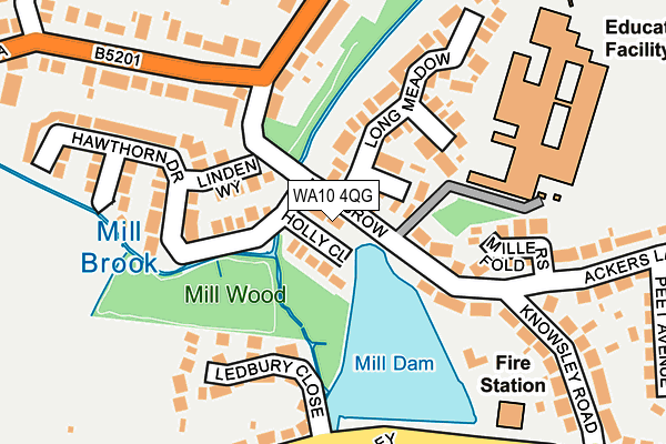 WA10 4QG map - OS OpenMap – Local (Ordnance Survey) WA10 4QG map - OS OpenMap – Local (Ordnance Survey)