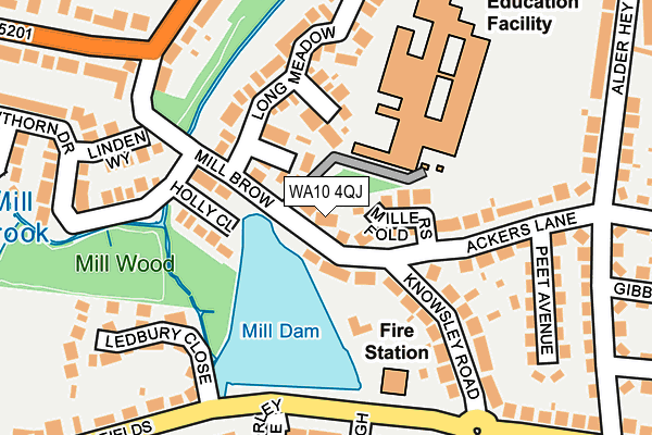 WA10 4QJ map - OS OpenMap – Local (Ordnance Survey) WA10 4QJ map - OS OpenMap – Local (Ordnance Survey)