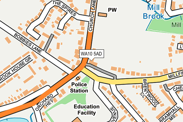 WA10 5AD map - OS OpenMap – Local (Ordnance Survey) WA10 5AD map - OS OpenMap – Local (Ordnance Survey)