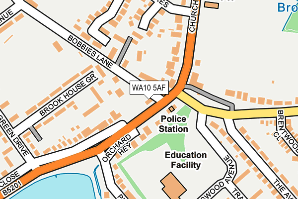WA10 5AF map - OS OpenMap – Local (Ordnance Survey) WA10 5AF map - OS OpenMap – Local (Ordnance Survey)