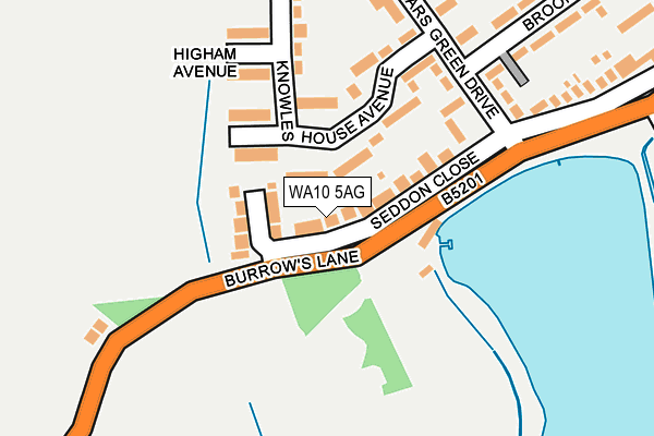 WA10 5AG map - OS OpenMap – Local (Ordnance Survey) WA10 5AG map - OS OpenMap – Local (Ordnance Survey)