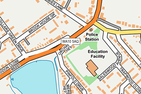WA10 5AQ map - OS OpenMap – Local (Ordnance Survey)