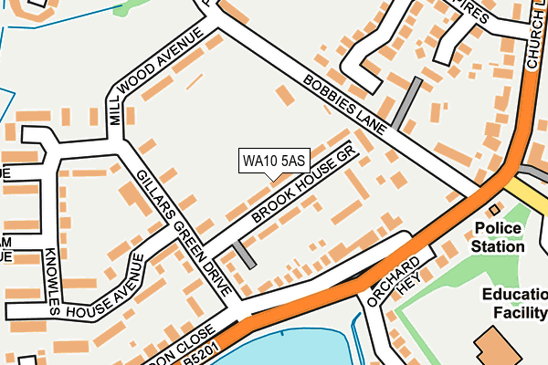 WA10 5AS map - OS OpenMap – Local (Ordnance Survey) WA10 5AS map - OS OpenMap – Local (Ordnance Survey)