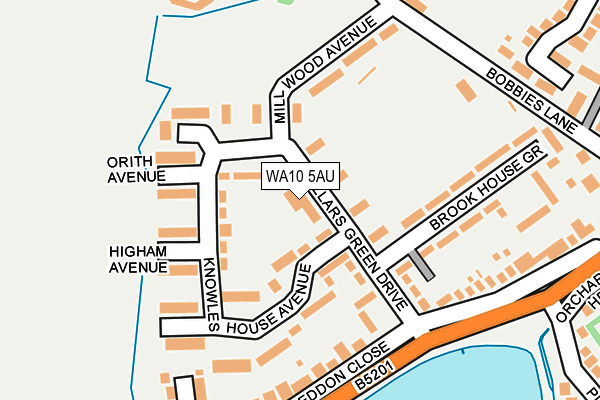 WA10 5AU map - OS OpenMap – Local (Ordnance Survey) WA10 5AU map - OS OpenMap – Local (Ordnance Survey)